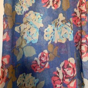 Blue floral scarf